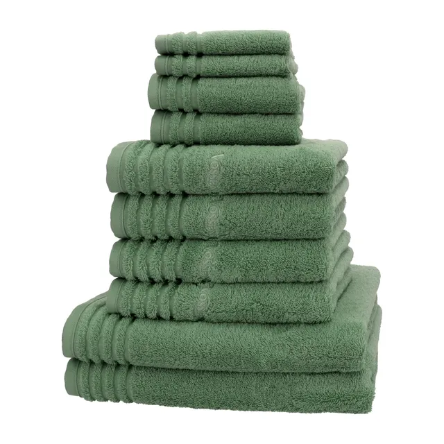vossen-vienna-style-supersoft-evergreen-set-de-toallas-de-ba-o-10-piezas-620-g-m image 1
