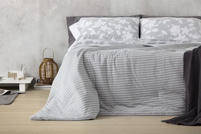 burrito-blanco-252-edred-n-de-punto-jersey-juvenil-180x250-cm-gris-rayas-azules- image 1