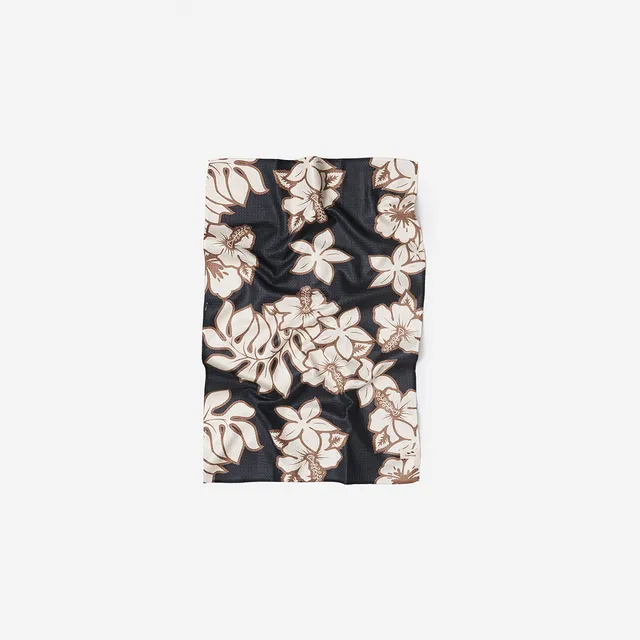 slowtide-olinda-quick-dry-toalla-de-cocina-negra-floral-doble-cara-waffle-en-mic image 1
