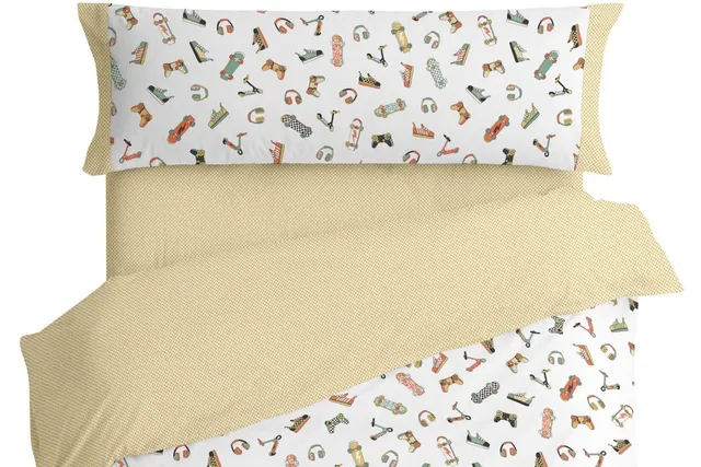 burrito-blanco-funda-n-rdica-infantil-cama-90-dise-o-177-mostaza-algod-n-poli-st image 1
