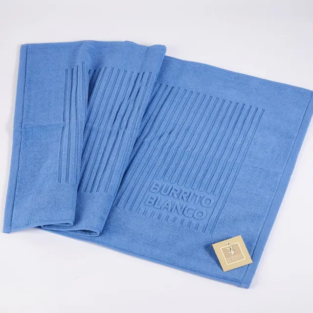 burrito-blanco-alfombra-de-ba-o-de-rizo-algod-n-750-gr-m-azul-medio-50x80-cm image 1
