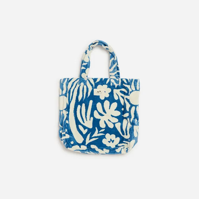 slowtide-sunny-tote-bolso-de-playa-terry-azul-polvoriento-forro-de-lona-de-algod image 1