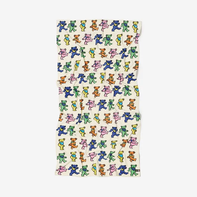 slowtide-dancing-bears-toalla-de-playa-grateful-dead-frontal-de-velour-estampado image 1