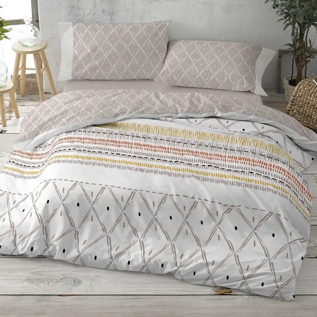burrito-blanco-funda-n-rdica-estampada-130-tierra-para-cama-de-135-cm-reversible image 1