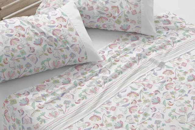 burrito-blanco-juego-de-s-banas-cama-90-dise-o-131-multicolor-50-algod-n-50-poli image 1