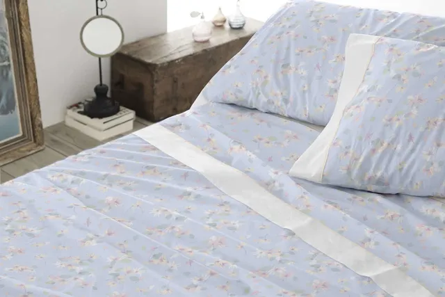burrito-blanco-juego-de-s-banas-031-floral-azul-cama-105-encimera-bajera-ajustab image 1