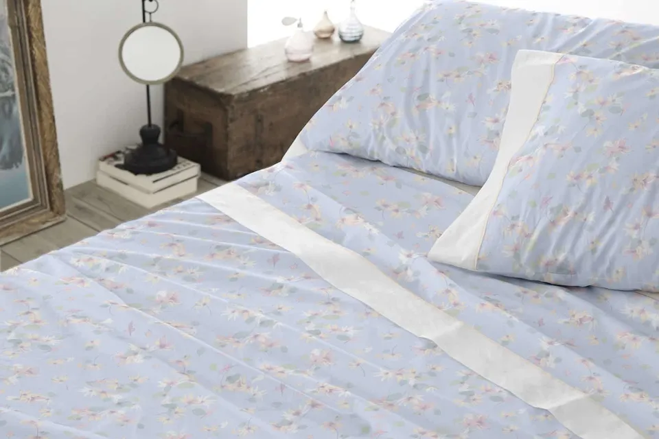 burrito-blanco-juego-de-s-banas-031-floral-azul-cama-105-encimera-bajera-ajustab image 1
