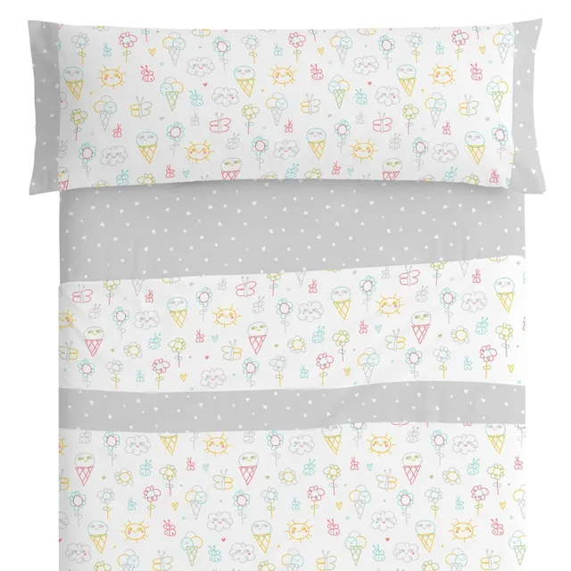burrito-blanco-juego-de-s-banas-infantiles-100-algod-n-gris-cama-105-cm-3-piezas image 1