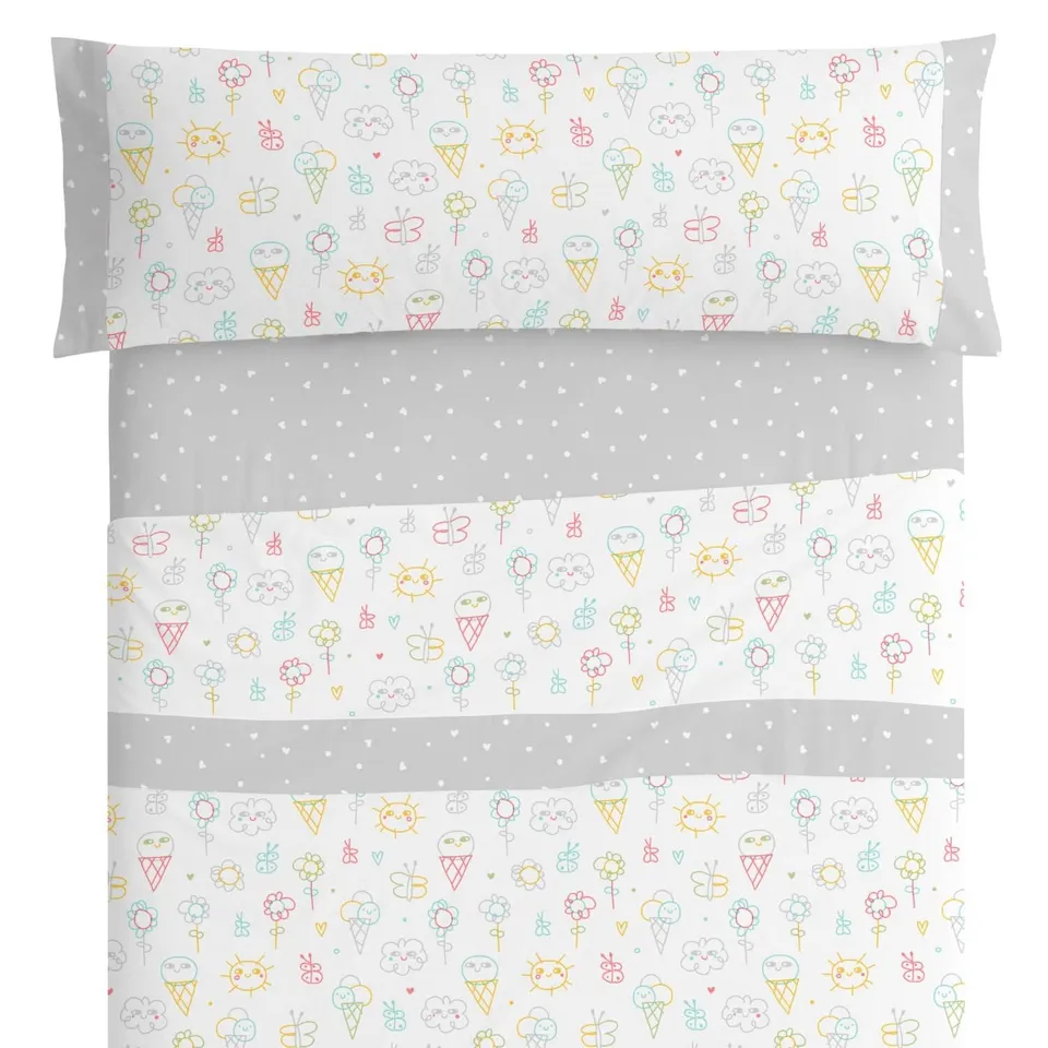 burrito-blanco-juego-de-s-banas-infantiles-100-algod-n-gris-cama-105-cm-3-piezas image 1
