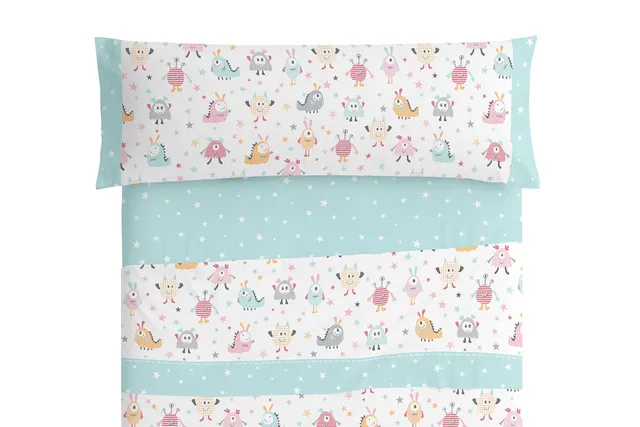 burrito-blanco-juego-de-s-banas-infantiles-algod-n-014-turquesa-para-cama-de-105 image 1