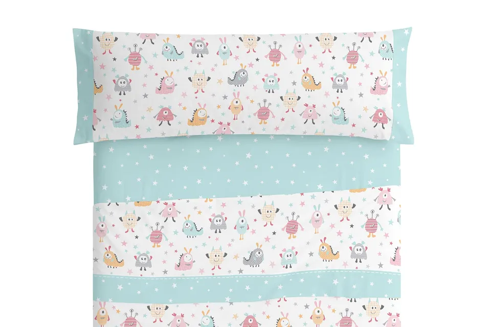 burrito-blanco-juego-de-s-banas-infantiles-algod-n-014-turquesa-para-cama-de-105 image 1