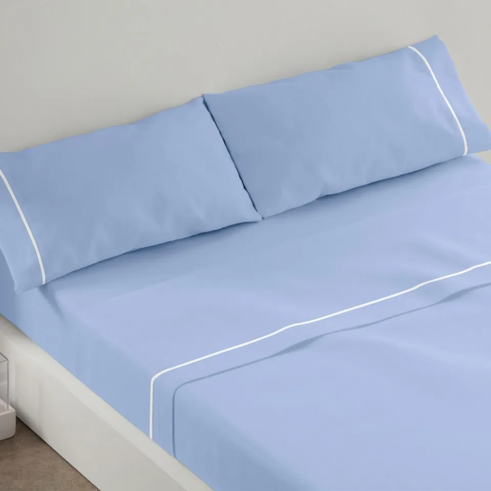 burrito-blanco-juego-de-s-banas-celeste-241-cama-de-90-cm-3-piezas-mezcla-algod- image 1