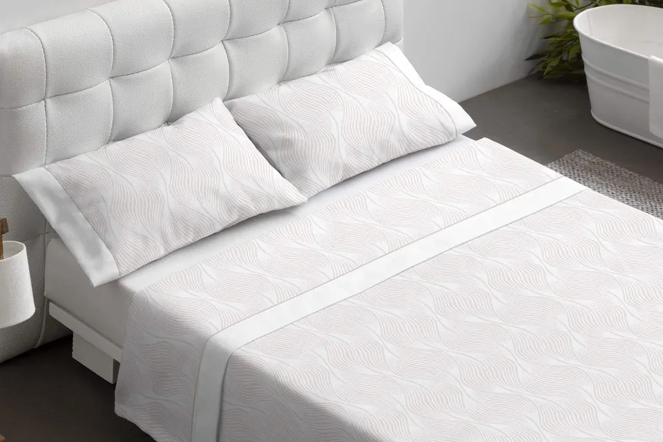 burrito-blanco-juego-de-s-banas-percal-algod-n-180-hilos-316-beige-para-cama-de- image 1