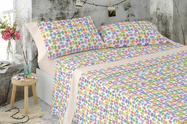 burrito-blanco-s-banas-juveniles-126-multicolor-para-cama-de-90-cm-juego-con-fun image 1