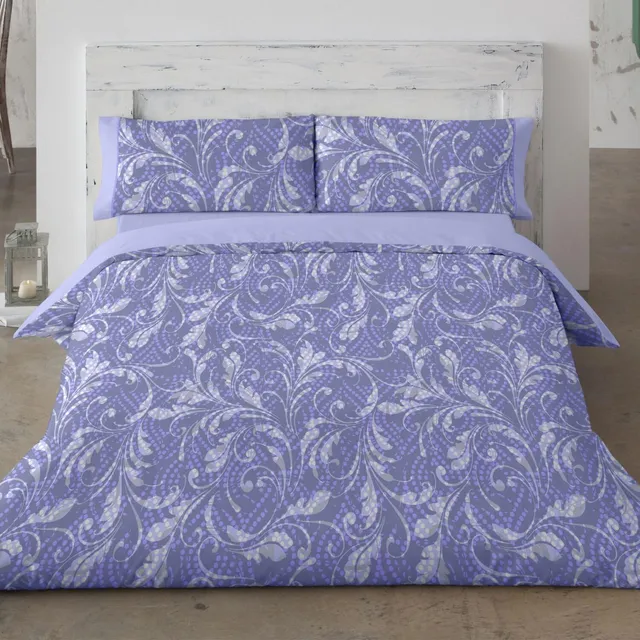 burrito-blanco-juego-de-funda-n-rdica-694-azul-ropa-de-cama-de-percal-de-algod-n image 1