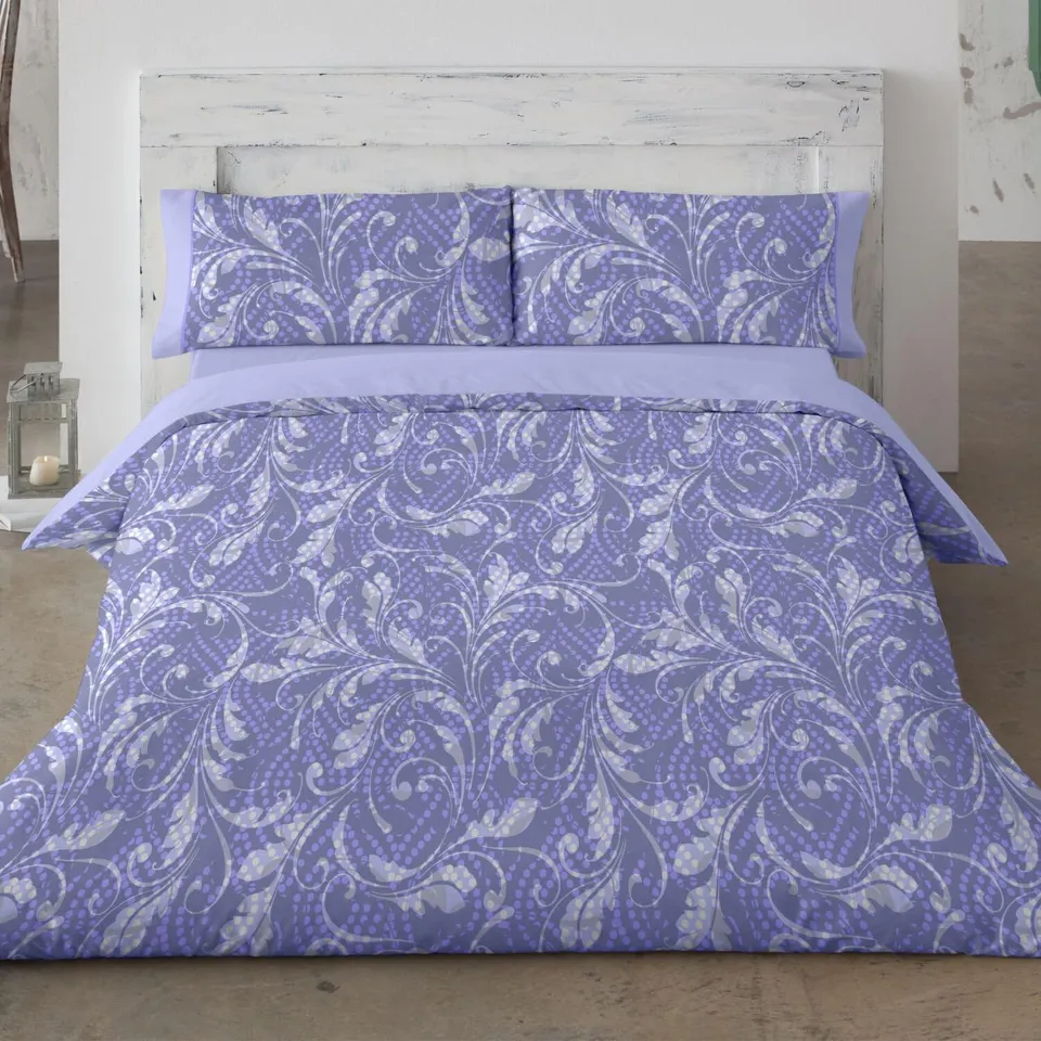 burrito-blanco-juego-de-funda-n-rdica-694-azul-ropa-de-cama-de-percal-de-algod-n image 1