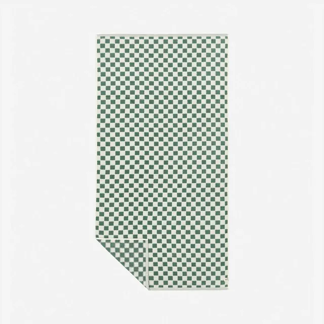 slowtide-mate-toalla-de-ba-o-ajedrezada-sage-550-gsm-algod-n-terry image 1