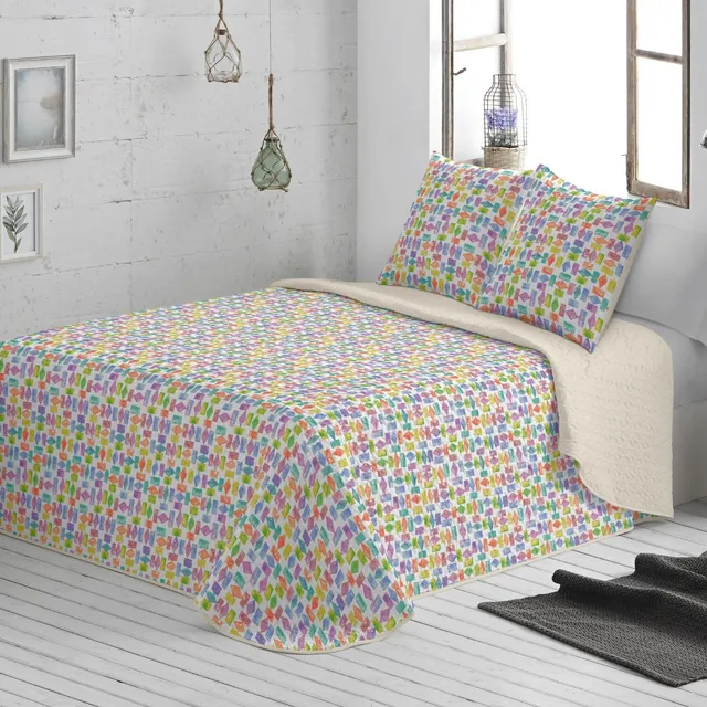 burrito-blanco-colcha-bout-cama-90-acolchada-ligera-de-microfibra-estampado-gema image 1