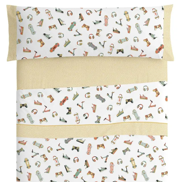 burrito-blanco-juego-de-s-banas-cama-90-dise-o-177-mostaza-infantil-estampado-po image 1