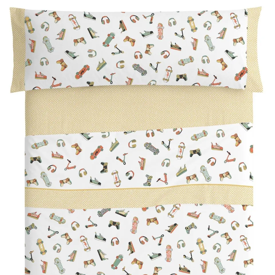 burrito-blanco-juego-de-s-banas-cama-90-dise-o-177-mostaza-infantil-estampado-po image 1