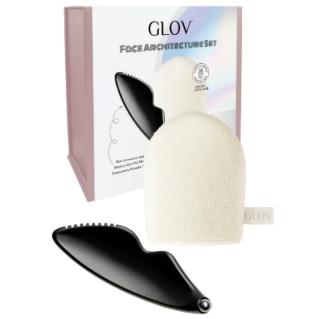 glov-face-architecture-set-set-de-cuidado-facial-manopla-desmaquillante-gua-sha image 1