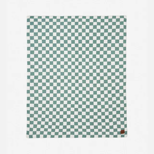 slowtide-mate-plush-knit-throw-blanket-manta-de-punto-peluche-con-patr-n-ajedrez image 1