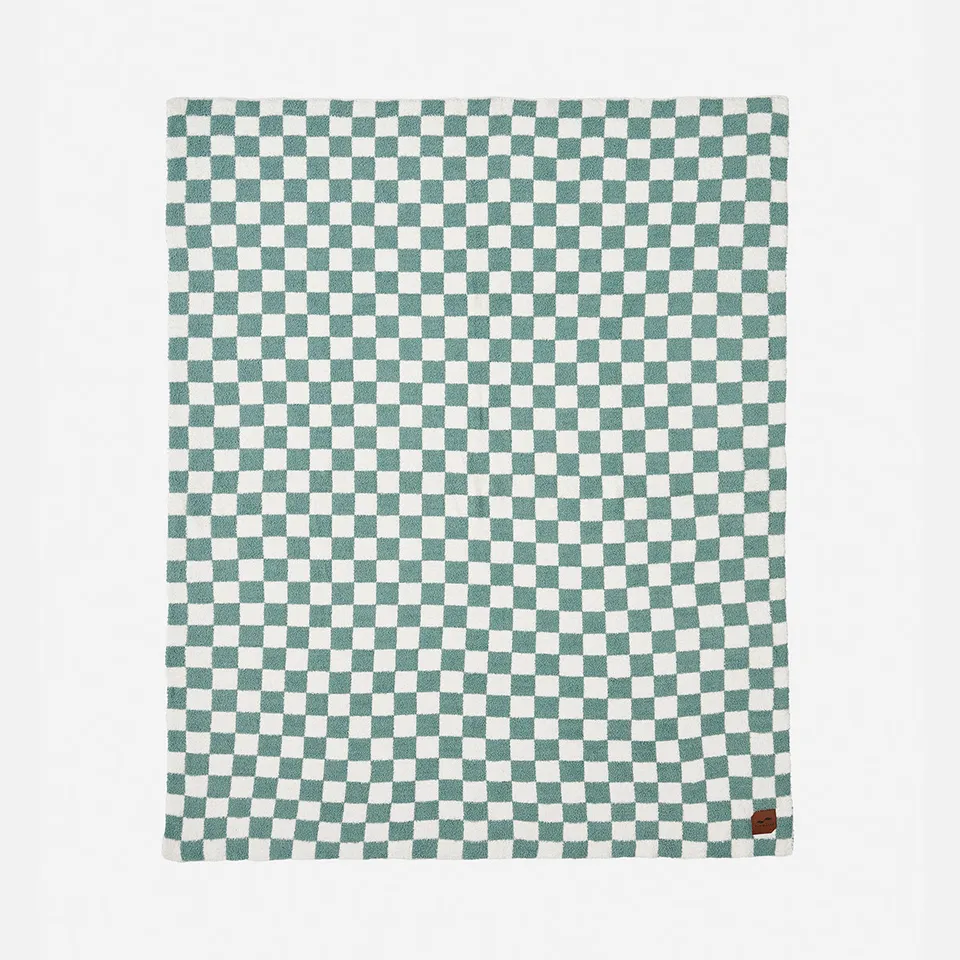 slowtide-mate-plush-knit-throw-blanket-manta-de-punto-peluche-con-patr-n-ajedrez image 1