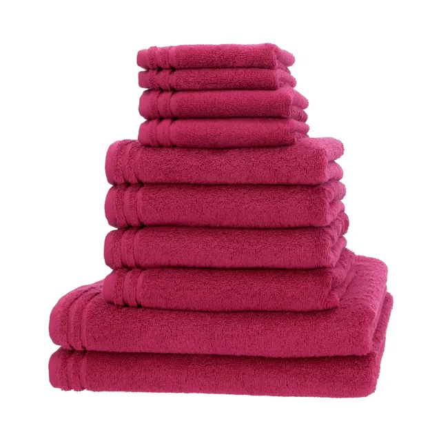 vossen-calypso-feeling-cranberry-set-de-10-toallas-de-ba-o-en-algod-n-550-g-m-co image 1