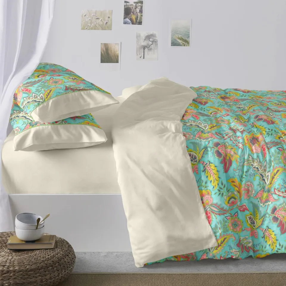 burrito-blanco-juveniles-114-turquesa-juego-de-funda-n-rdica-estampada-para-cama image 1