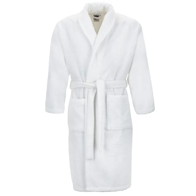 burrito-blanco-albornoz-liso-blanco-50-talla-m-ba-o-de-rizo-100-algod-n-450-gr-m image 1