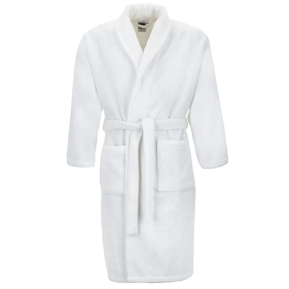 burrito-blanco-albornoz-liso-blanco-50-talla-m-ba-o-de-rizo-100-algod-n-450-gr-m image 1