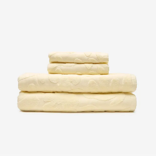 slowtide-sunny-sculpted-pack-de-toallas-de-ba-o-2-2-en-algod-n-550-gsm-con-flora image 1