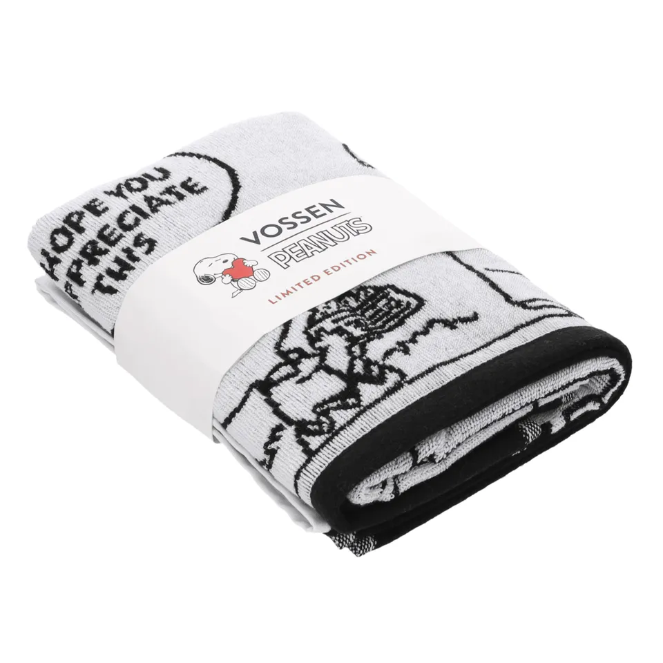 vossen-peanuts-moments-toalla-jacquard-con-motivo-snoopy-en-negro-y-blanco-edici image 1