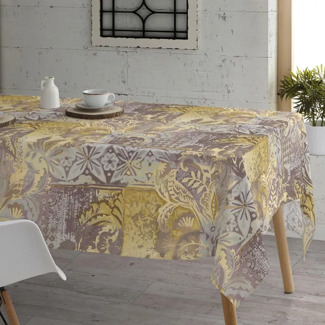 burrito-blanco-mantel-antimanchas-tefl-n-107-multicolor-160x160-cm-mantel-cuadra image 1