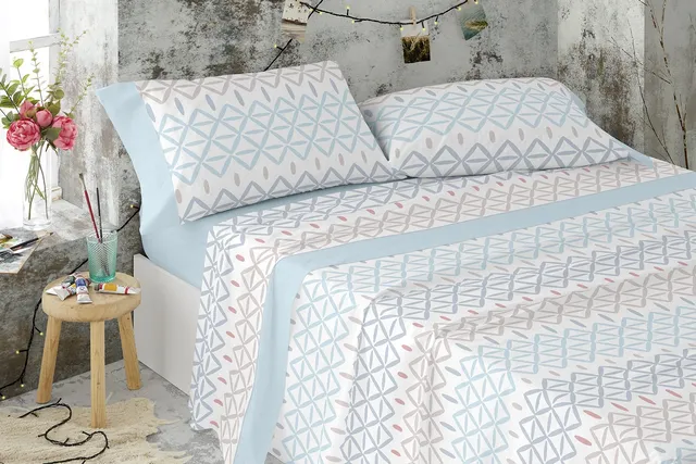 burrito-blanco-615-juego-de-s-banas-100-algod-n-estampado-tnico-azul-para-cama-d image 1
