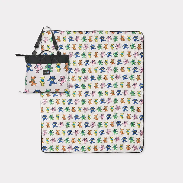 slowtide-grateful-dead-dancing-bears-manta-de-p-cnic-empacable-impermeable-con-b image 1