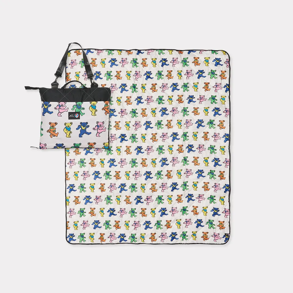 slowtide-grateful-dead-dancing-bears-manta-de-p-cnic-empacable-impermeable-con-b image 1