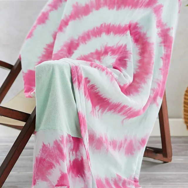 burrito-blanco-toalla-pareo-196-turquesa-rosa-90x165-cm-pareo-de-playa-con-rever image 1