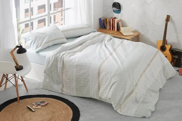 burrito-blanco-funda-n-rdica-dise-o-618-verde-menta-cama-150-160-100-algod-n-con image 1
