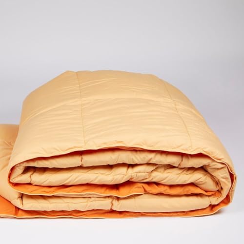 burrito-blanco-edred-n-juvenil-bicolor-naranja-melocot-n-251-para-cama-135-140-c image 4