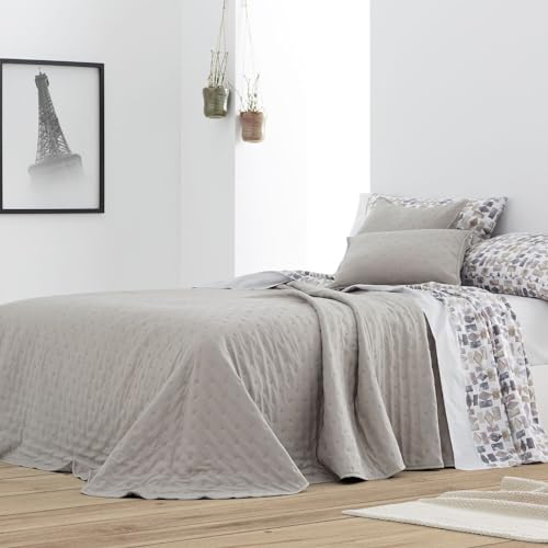 burrito-blanco-colcha-de-verano-coverlet-149-gris-cama-de-90-cm-acolchada-ligera image 4
