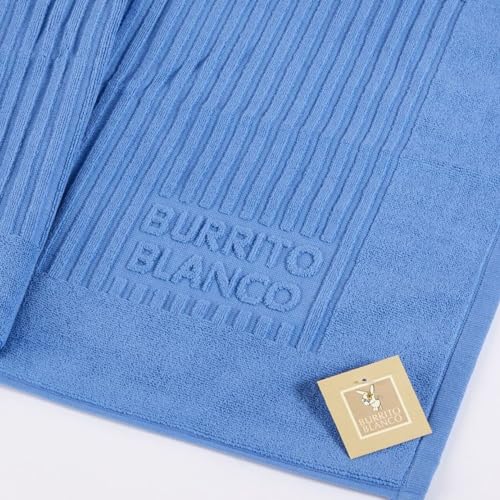 burrito-blanco-alfombra-de-ba-o-de-rizo-algod-n-750-gr-m-azul-medio-50x80-cm image 4