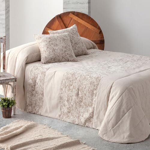burrito-blanco-colcha-bout-416-color-beige-para-cama-de-135-cm-jacquard-y-liso-8 image 3