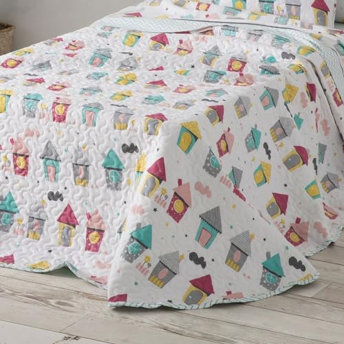 burrito-blanco-colcha-bout-infantil-173-multi-bout-acolchado-ligero-para-cama-de image 7