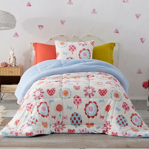 burrito-blanco-edred-n-invierno-reversible-borreguito-cama-90-rosa-relleno-210-g image 4