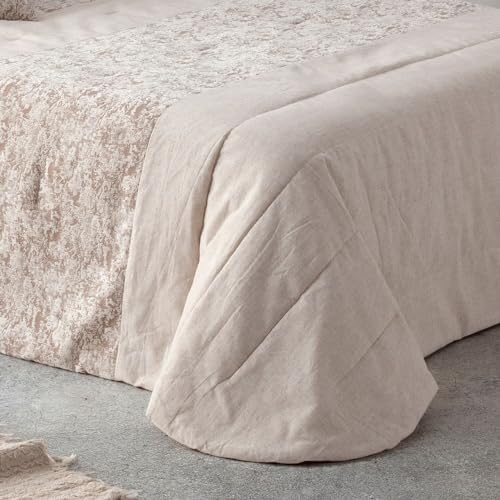 burrito-blanco-colcha-bout-416-color-beige-para-cama-de-135-cm-jacquard-y-liso-8 image 4