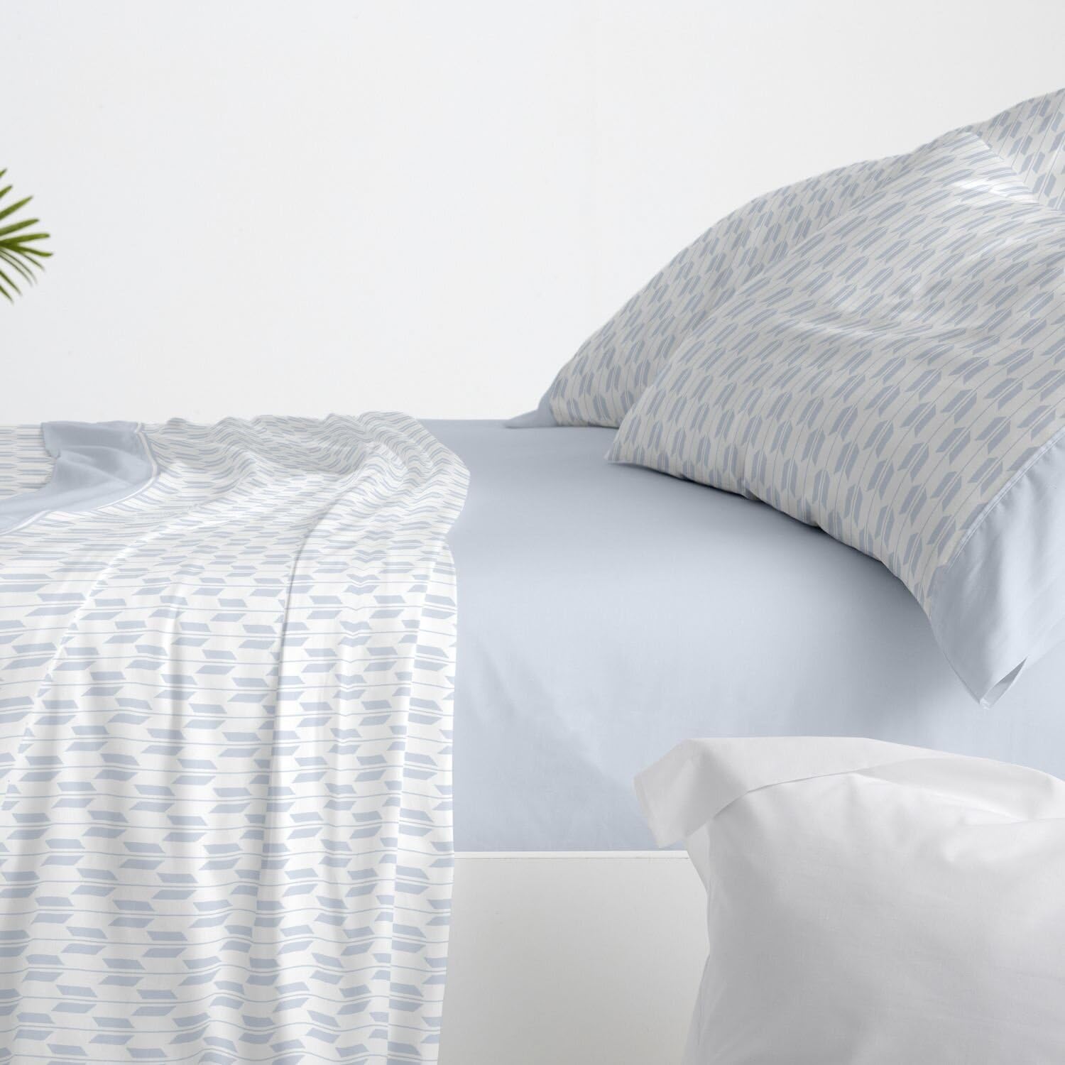 burrito-blanco-juego-de-s-banas-de-franela-dise-o-569-azul-para-cama-de-105-cm-i image 2