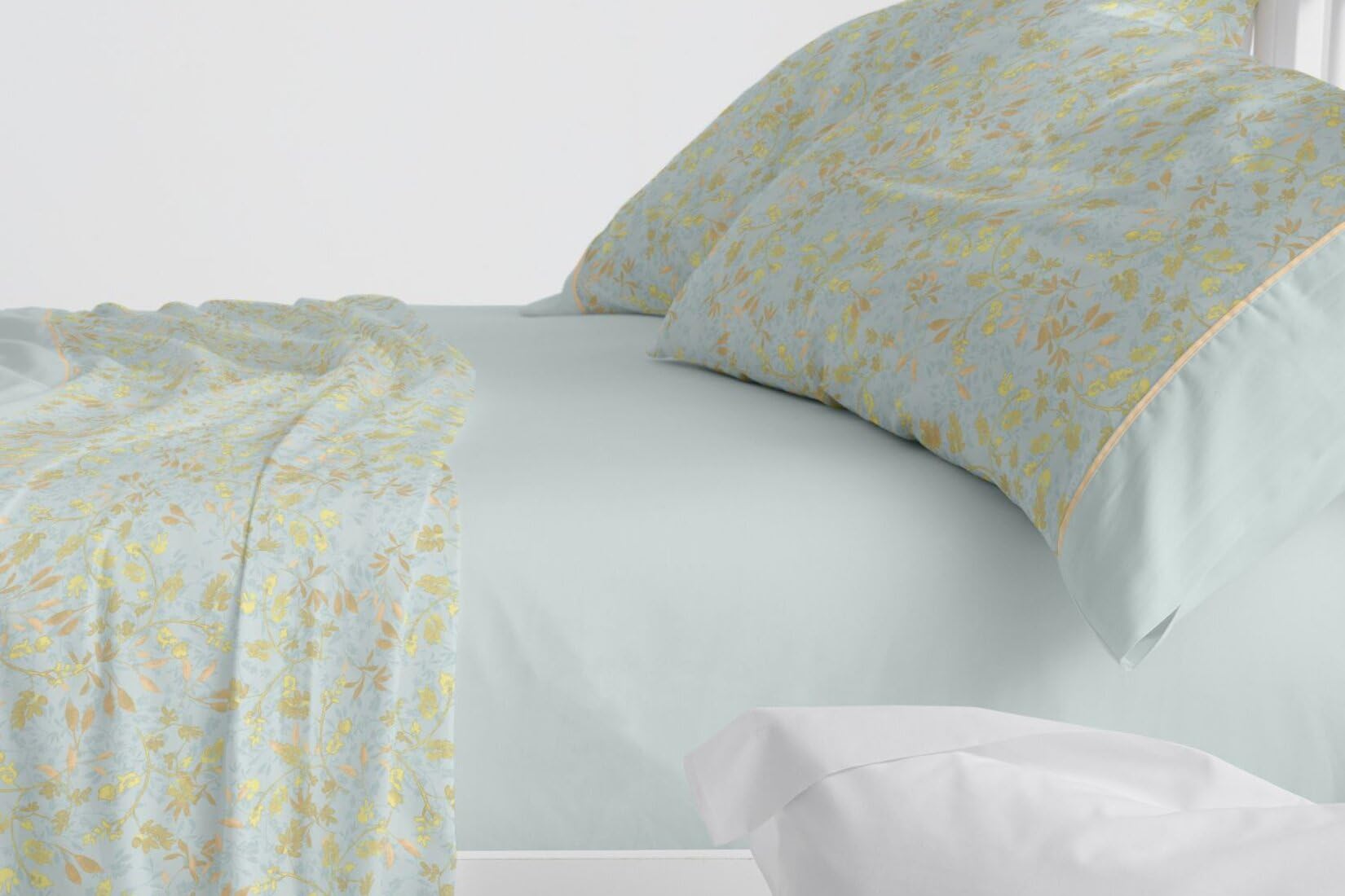 burrito-blanco-juego-de-s-banas-100-algod-n-dise-o-623-menta-cama-90-cm-144-hilo image 5
