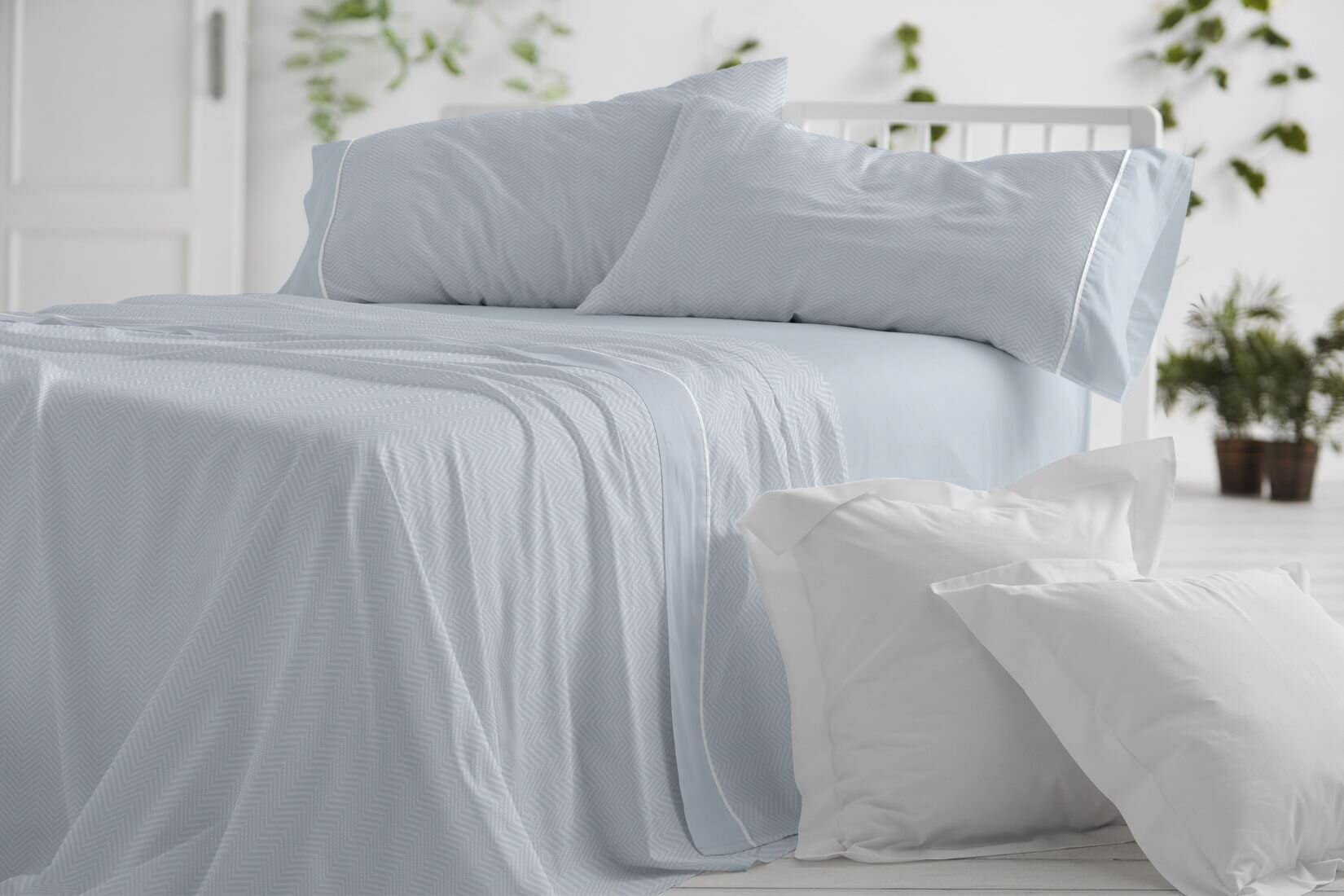 burrito-blanco-620-juego-de-s-banas-100-algod-n-estampado-tweed-azul-para-cama-d image 4