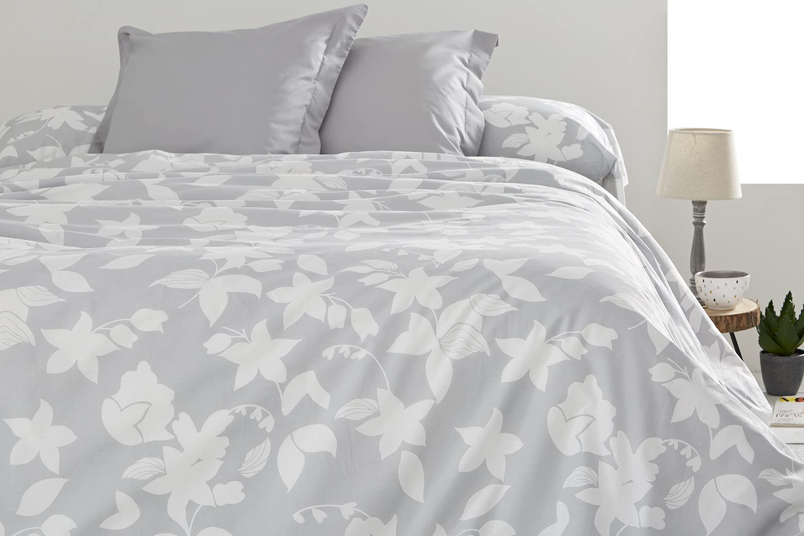 burrito-blanco-funda-n-rdica-gris-bot-nica-para-cama-de-135-cm-juego-220x260-cm- image 2